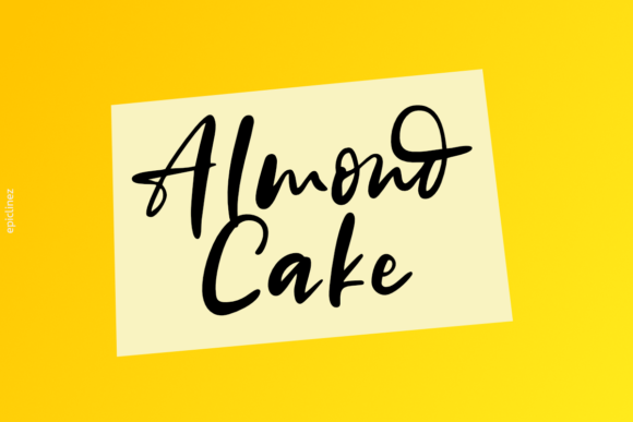 Almond Cake Font: A Handwritten Touch