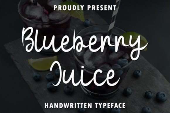Blueberry Juice Font for Business
